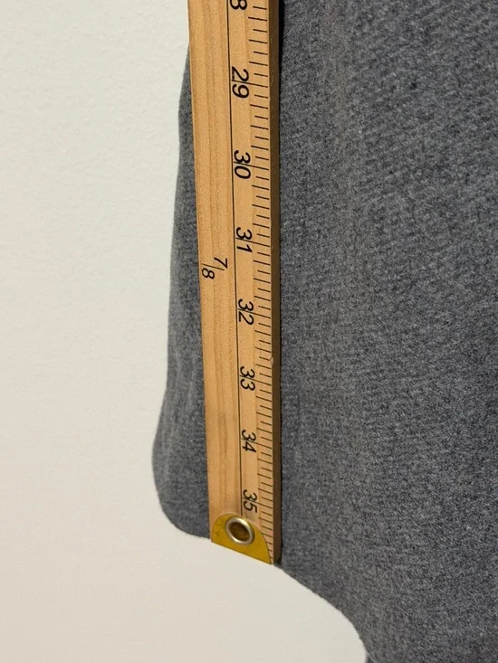 NWT Express Grey Pea Coat Size XL Wool Long Gray Tie NEW Women’s - Picture 7 of 8